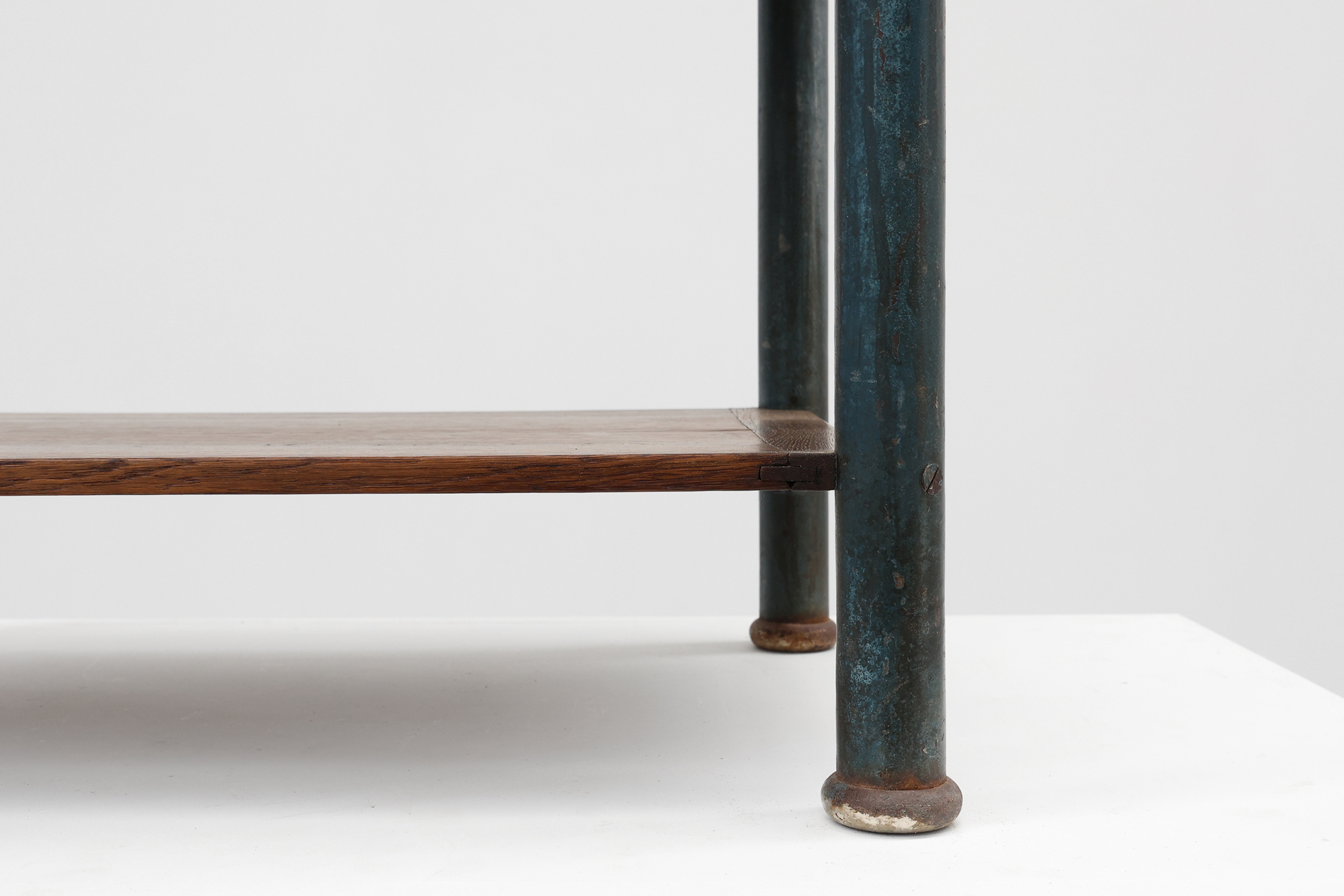 Industrial side table or nightstand in Bauhaus style, Belgium ca. 1910thumbnail